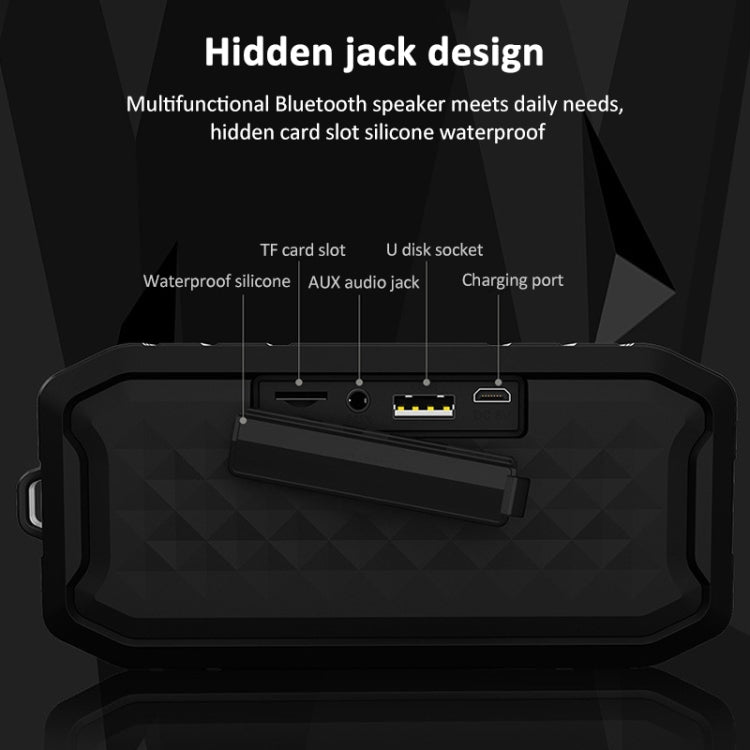 M3 Wireless Bluetooth Speakers Waterproof Portable Outdoor Loudspeaker Mini Box Speaker Support FM & TF & U Disk(Red) - Waterproof Speaker by PMC Jewellery | Online Shopping South Africa | PMC Jewellery | Buy Now Pay Later Mobicred