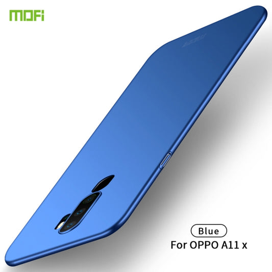 For  OPPO A11x MOFI Frosted PC Ultra-thin Hard Case(Blue) - OPPO Cases by MOFI | Online Shopping South Africa | PMC Jewellery