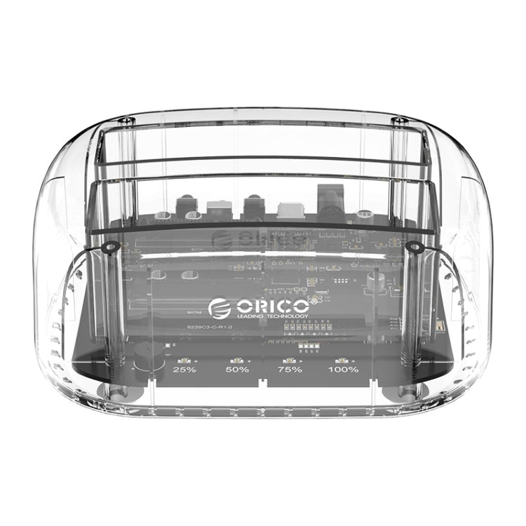 ORICO 6239U3 3.5/2.5inch 2 Bay Transparent USB3.0 Ordinary Reading & Writing Hard Drive Dock - HDD Enclosure by ORICO | Online Shopping South Africa | PMC Jewellery | Buy Now Pay Later Mobicred