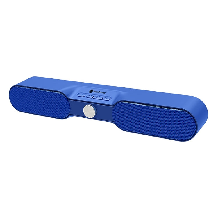 New Rixing NR4017 Portable 10W Stereo Surround Soundbar Bluetooth Speaker with Microphone(Blue) - Desktop Speaker by NewRixing | Online Shopping South Africa | PMC Jewellery | Buy Now Pay Later Mobicred