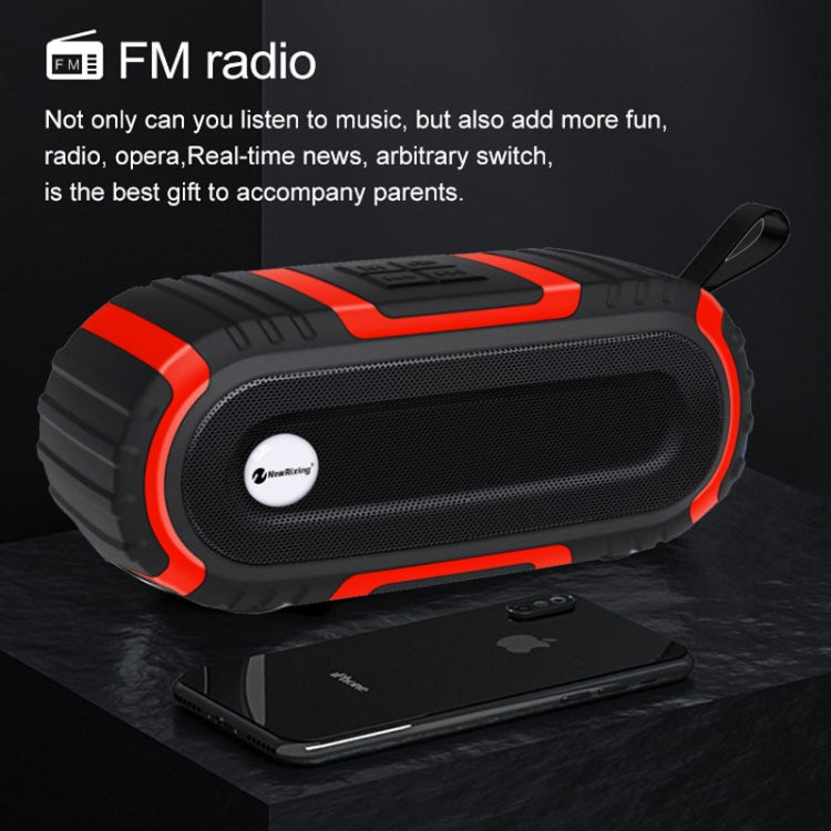 New Rixing NR5016 Wireless Portable Bluetooth Speaker Stereo Sound 10W System Music Subwoofer Column, Support TF Card, FM(Red) - Desktop Speaker by NewRixing | Online Shopping South Africa | PMC Jewellery | Buy Now Pay Later Mobicred