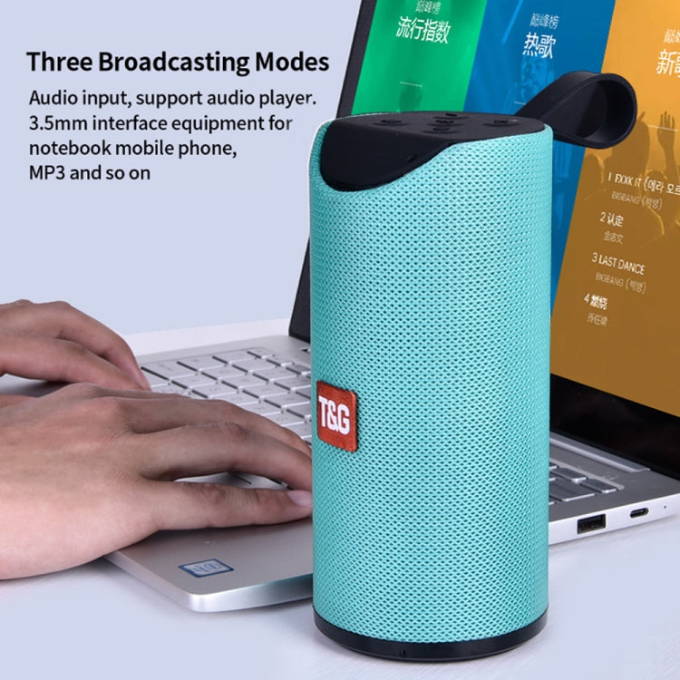 T&G TG113 Portable Bluetooth Speakers Waterproof Stereo Outdoor Loudspeaker MP3 Bass Sound Box with FM Radio(Blue) - Desktop Speaker by T&G | Online Shopping South Africa | PMC Jewellery | Buy Now Pay Later Mobicred