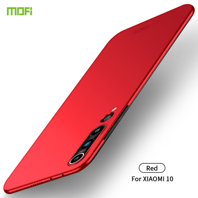 For Xiaomi Mi 10 MOFI Frosted PC Ultra-thin Hard Case(Red) - Xiaomi Cases by MOFI | Online Shopping South Africa | PMC TechLife
