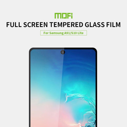 For Galaxy A91 / S10 Lite MOFI 9H 2.5D Full Screen Tempered Glass Film(Black) - Galaxy Tempered Glass by MOFI | Online Shopping South Africa | PMC Jewellery