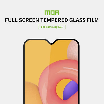 For Galaxy A01 MOFI 9H 2.5D Full Screen Tempered Glass Film(Black) - Galaxy Tempered Glass by MOFI | Online Shopping South Africa | PMC Jewellery