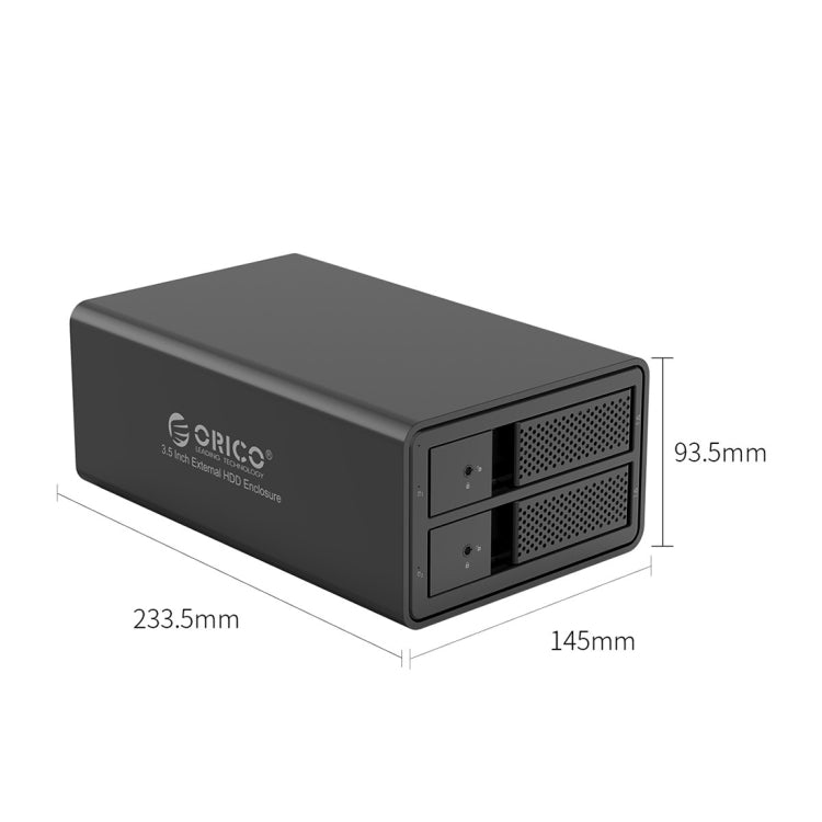 ORICO 9528RU3 3.5-Inch External Hard Drive Enclosure with RAID(Black) - HDD Enclosure by ORICO | Online Shopping South Africa | PMC Jewellery | Buy Now Pay Later Mobicred