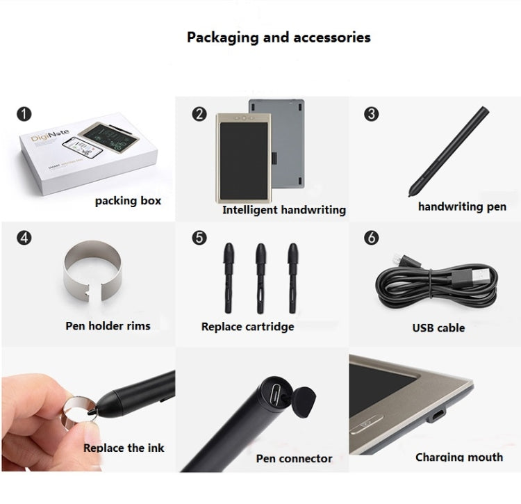 Portable 9-inch Smart Digital Drawing Board Bluetooth USB Connected To Mobile Phone, Cloud Note with High-Precision Writing Pen - free shipping - PMC Jewellery - Order now!
