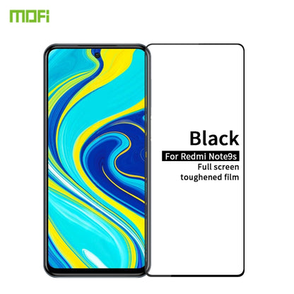 For Xiaomi Redmi Note 9S MOFI 9H 2.5D Full Screen Tempered Glass Film(Black) -  by MOFI | Online Shopping South Africa | PMC Jewellery