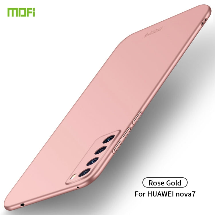 For Huawei Nova 7 MOFI Frosted PC Ultra-thin Hard Case(Rose gold) - Huawei Cases by MOFI | Online Shopping South Africa | PMC Jewellery