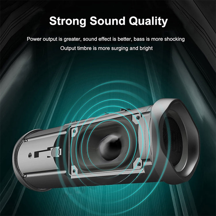 T&G TG191 10W Waterproof Bluetooth Speaker Stereo Double Diaphragm Subwoofer Portable Audio FM Radio(Gray) - Waterproof Speaker by T&G | Online Shopping South Africa | PMC Jewellery | Buy Now Pay Later Mobicred