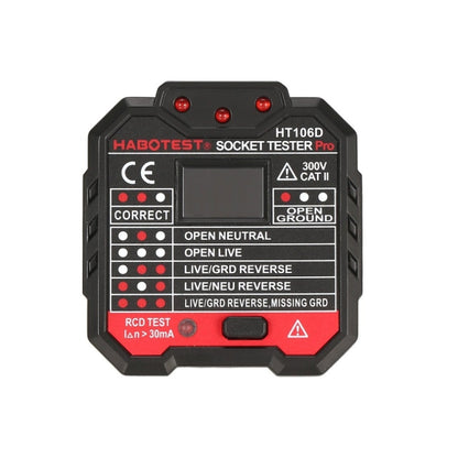 HT106 Socket Testers Voltage Test Detector Ground Line Neutral Line Live Line Leakage Electroscope(UK Plug) - Current & Voltage Tester by PMC Jewellery | Online Shopping South Africa | PMC Jewellery | Buy Now Pay Later Mobicred