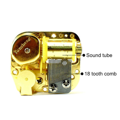 Eight-tone Gold-plated Bar Repair Parts DIY Sky City Paperback Music Box(Canon) - Music Box by PMC Jewellery | Online Shopping South Africa | PMC Jewellery | Buy Now Pay Later Mobicred