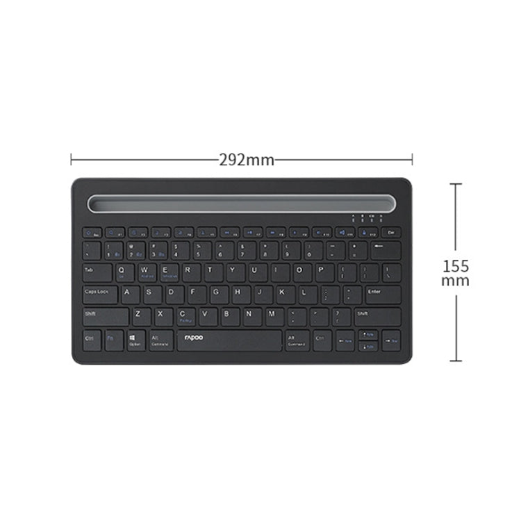 Rapoo XK100 78 Keys Wireless Bluetooth Office Business Keyboard(Black) - Wireless Keyboard by Rapoo | Online Shopping South Africa | PMC Jewellery | Buy Now Pay Later Mobicred