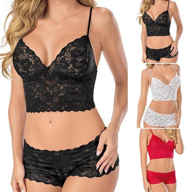 Sexy Lace Ladies Underwear Bra And Panty Set, Size:M(Red) - Ladies Underwear by PMC Jewellery | Online Shopping South Africa | PMC Jewellery