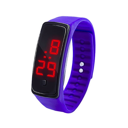 LED Digital Display Silicone Bracelet Children Electronic Watch(Purple) - Silicone Strap Watches by PMC Jewellery | Online Shopping South Africa | PMC Jewellery | Buy Now Pay Later Mobicred