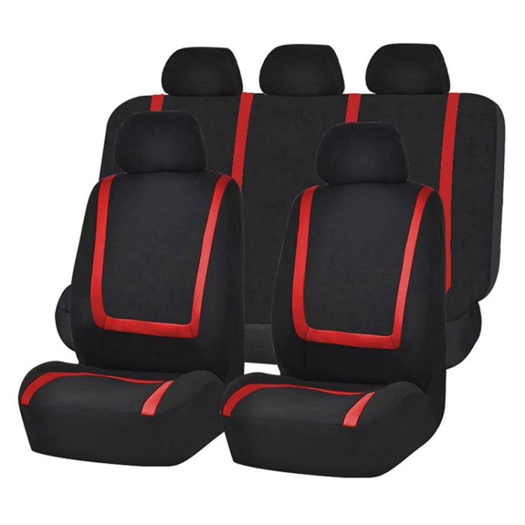 Universal Car Seat Cover Polyester Fabric Automobile Seat Covers Car Seat Cover Vehicle Seat Protector Interior Accessories 4pcs Set Black - Seat Accessories by PMC Jewellery | Online Shopping South Africa | PMC Jewellery | Buy Now Pay Later Mobicred