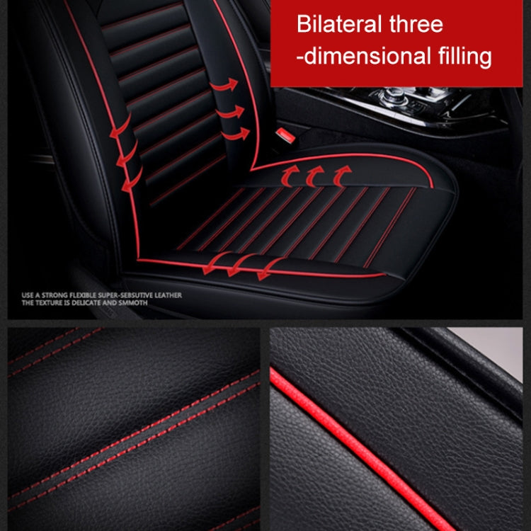 Universal PU Leather Car Seat Cover Coffee Deluxe - Seat Accessories by PMC TechLife | Online Shopping South Africa | PMC TechLife | Buy Now Pay Later Mobicred