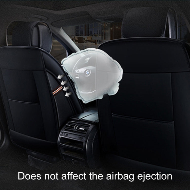 Universal PU Leather Car Seat Cover Coffee Deluxe - Seat Accessories by PMC TechLife | Online Shopping South Africa | PMC TechLife | Buy Now Pay Later Mobicred