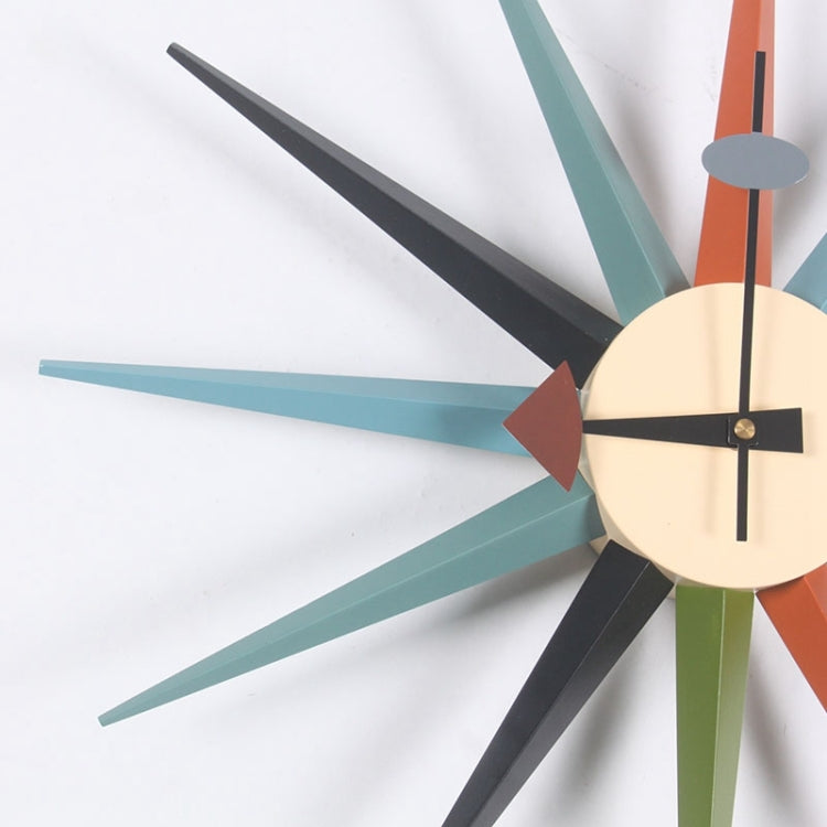 48cm Simple Modern Sun Clock Creative Home Accessories Wall Clock(Orange Pole) - Wall Clock by PMc TechLife | Online Shopping South Africa | PMc TechLife | Buy Now Pay Later Mobicred