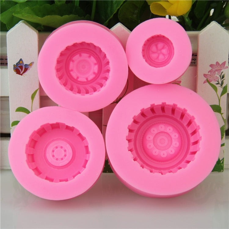 2 PCS DIY Tires Shape Sugar Craft Cake Silicone Mold Fondant Baking Decorating Tools Random Color Delivery, Size:Size 4 - Food Molds by PMC Jewellery | Online Shopping South Africa | PMC Jewellery
