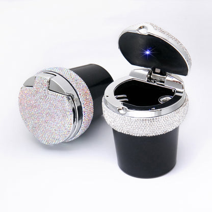 Studded Diamond Car Ashtray with Led Lamp(AB) - Ashtrays by PMC Jewellery | Online Shopping South Africa | PMC Jewellery | Buy Now Pay Later Mobicred