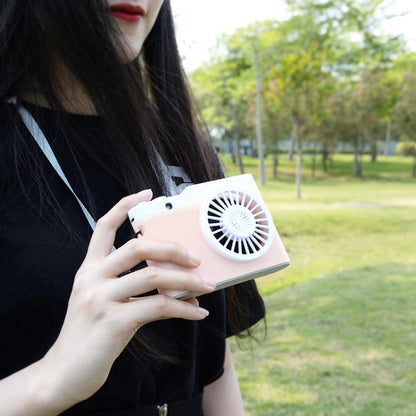 Portable Mini Usb Charging Camera Fan Hanging Neck Small Fan(Pink) - Electric Fans by PMC Jewellery | Online Shopping South Africa | PMC Jewellery | Buy Now Pay Later Mobicred