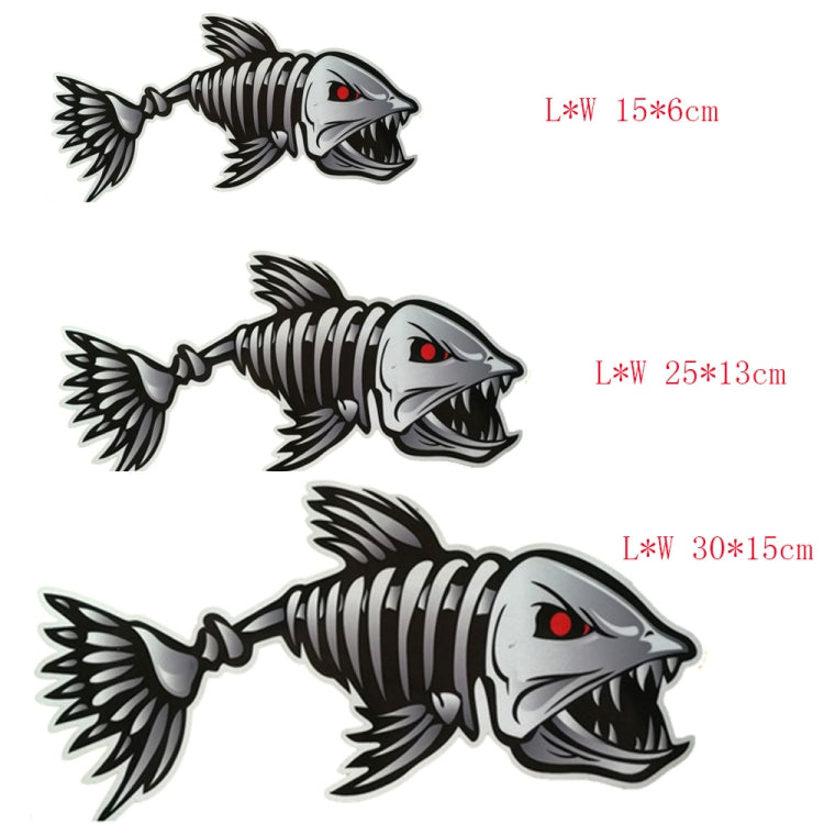 10 PCS Horror Skeleton Shark Fishing Daren Cover Scratch Reflective Waterproof Personality Body Sticker 25*13cm - Decorative Sticker by PMC Jewellery | Online Shopping South Africa | PMC Jewellery | Buy Now Pay Later Mobicred