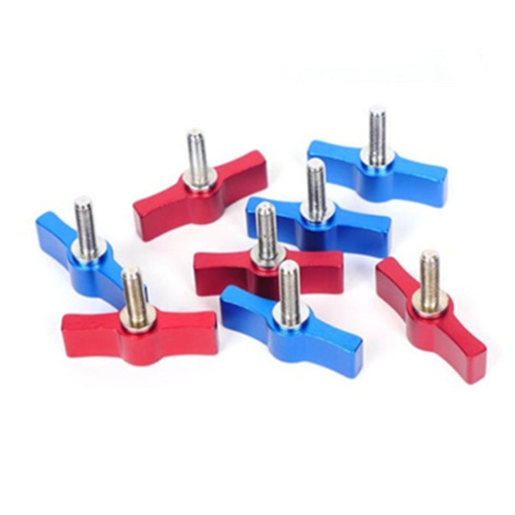 10PCS T-shaped Screw Multi-directional Adjustment Hand Screw Aluminum Alloy Handle Screw, Specification:M4(Red) - Screws by PMC TechLife | Online Shopping South Africa | PMC TechLife | Buy Now Pay Later Mobicred