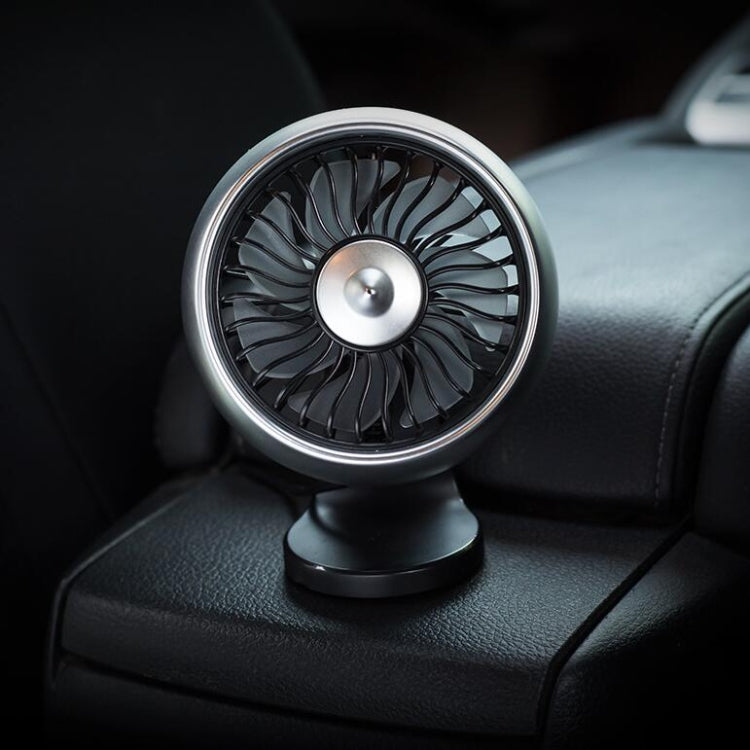 Automobile Multi-function Electric Fan Car Air Outlet USB Interface Mini Fan(Silver) - free shipping - PMC TechLife - Order now!