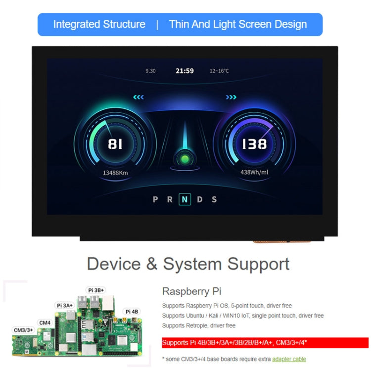 Waveshare 5 Inch DSI Display, 800 × 480 Pixel, IPS Display Panel, Style:Touch Display - LCD & LED Display Module by Waveshare | Online Shopping South Africa | PMC Jewellery | Buy Now Pay Later Mobicred