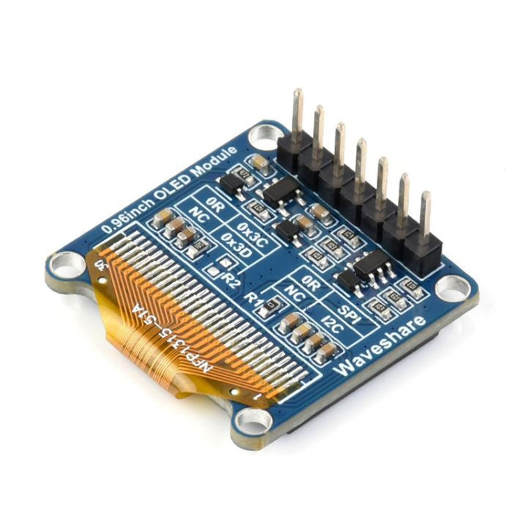 Waveshare 0.96 inch OLED Display Module, 128×64 Resolution, SPI / I2C Communication(E Blue) - Boards & Shields by Waveshare | Online Shopping South Africa | PMC Jewellery | Buy Now Pay Later Mobicred