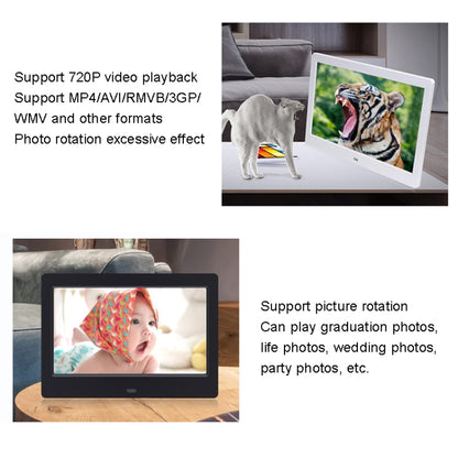 DPF-706-2.4G 7 inch Digital Photo Frame LED Wall Mounted Advertising Machine, Plug:AU Plug(Black) - 1.5-7.0 inch by PMC Jewellery | Online Shopping South Africa | PMC Jewellery | Buy Now Pay Later Mobicred