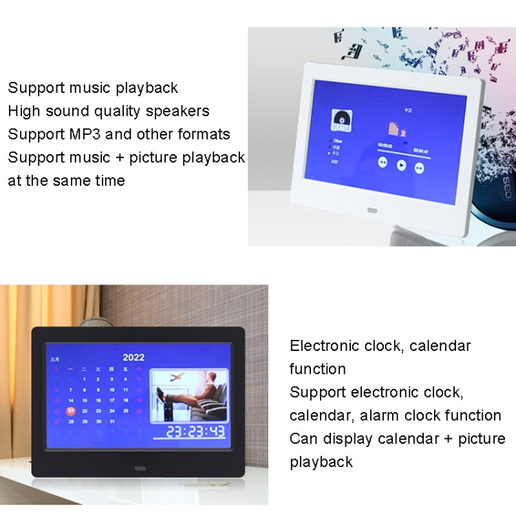 DPF-706 7 inch Digital Photo Frame LED Wall Mounted Advertising Machine, Plug:AU Plug(Black) - 1.5-7.0 inch by PMC TechLife | Online Shopping South Africa | PMC TechLife | Buy Now Pay Later Mobicred