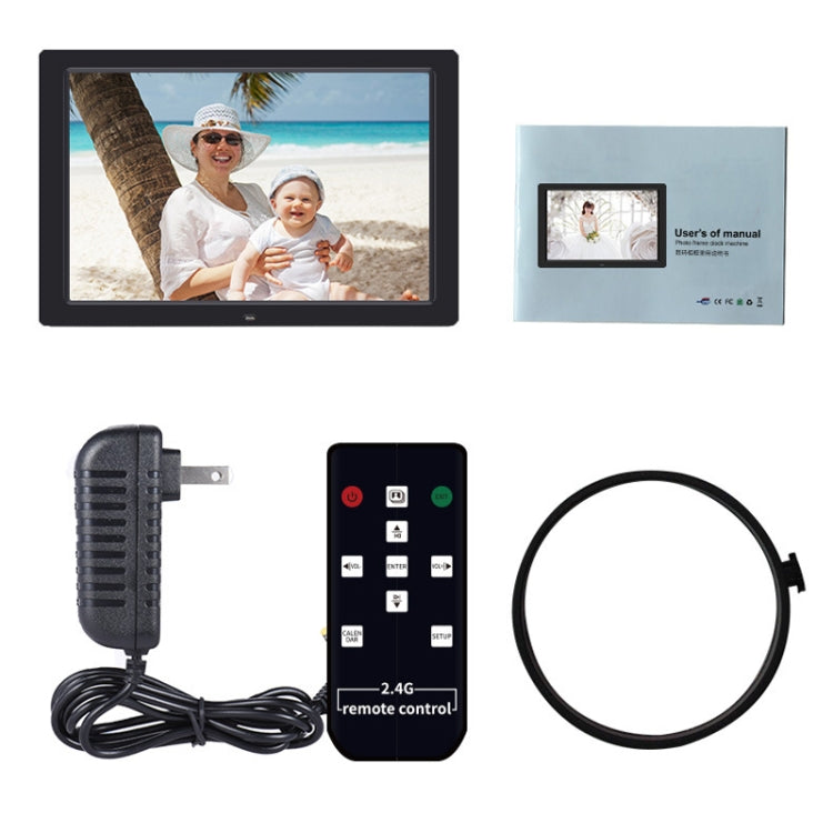 DPF-1201 12 inch 1280x800 Resolution Wall Mounted Advertising Machine LCD Electronic Photo Frame, Plug:UK Plug(Black) - 11-15 inch by PMC Jewellery | Online Shopping South Africa | PMC Jewellery | Buy Now Pay Later Mobicred