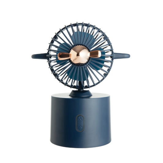 Creative Aircraft Shaking Head Fan Office Desktop USB Charging Mini Fan(Light Luxury Blue) - Electric Fans by PMC Jewellery | Online Shopping South Africa | PMC Jewellery | Buy Now Pay Later Mobicred