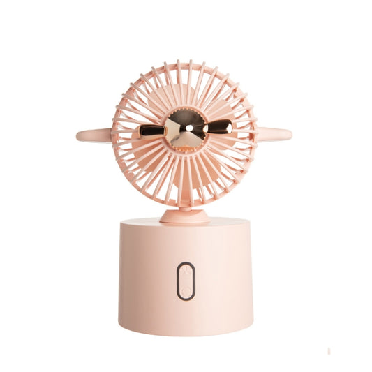 Creative Aircraft Shaking Head Fan Office Desktop USB Charging Mini Fan(Cherry Blossom Powder) - Electric Fans by PMC Jewellery | Online Shopping South Africa | PMC Jewellery | Buy Now Pay Later Mobicred