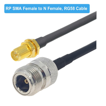 RP-SMA Female to N Female RG58 Coaxial Adapter Cable, Cable Length:10m - Connectors by PMC Jewellery | Online Shopping South Africa | PMC Jewellery | Buy Now Pay Later Mobicred