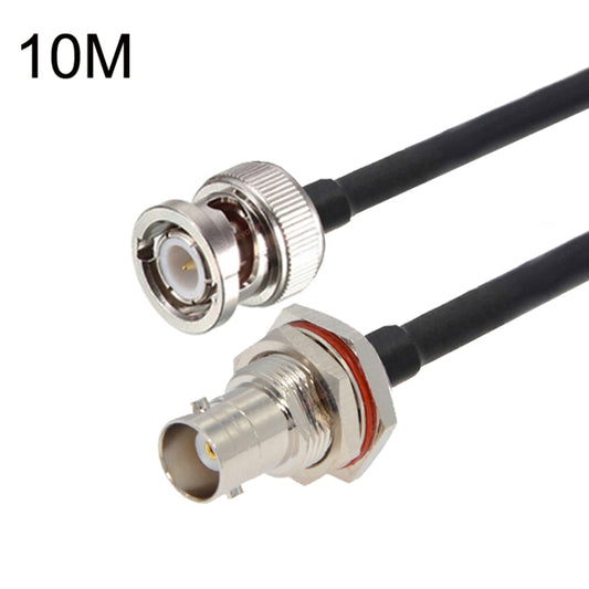 BNC Female With Waterproof Circle To BNC Male RG58 Coaxial Adapter Cable, Cable Length:10m - Connectors by PMC Jewellery | Online Shopping South Africa | PMC Jewellery | Buy Now Pay Later Mobicred