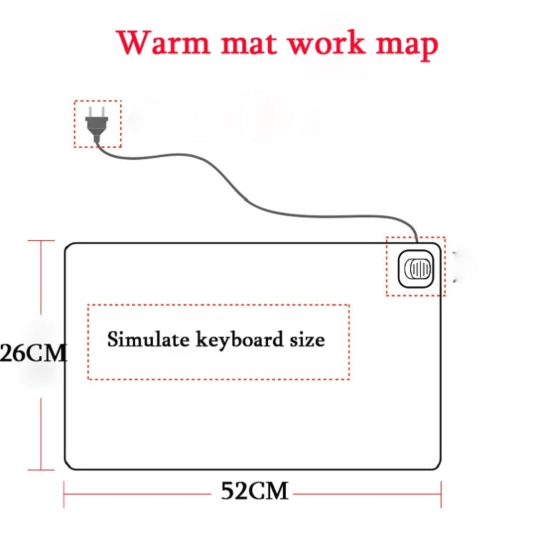 220V Electric Hot Plate Writing Desk Warm Table Mat Blanket Office Mouse Heating Warm Computer Hand Warmer Desktop Heating Plate, Color:Black Big Size, CN Plug - Mouse Pads by PMC Jewellery | Online Shopping South Africa | PMC Jewellery | Buy Now Pay Later Mobicred