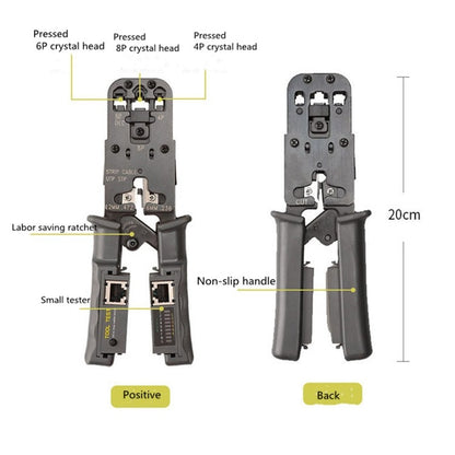 Multifunctional 4P8P6P Three-purpose Tester Ratchet Type Network Tool Squeeze Crimping Wire Network Pliers - Lan Cable and Tools by PMC Jewellery | Online Shopping South Africa | PMC Jewellery | Buy Now Pay Later Mobicred