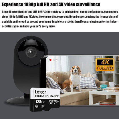 Lexar MicroSDHC 128GB High-endurance Driving Recorder Video Surveillance Camera TF Memory Card Video Card - Micro SD Card by Lexar | Online Shopping South Africa | PMC Jewellery | Buy Now Pay Later Mobicred