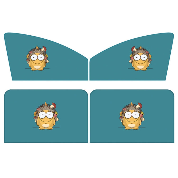 4 PCS / Set Car Window Magnet Sunshade Curtain Heat Insulation Sun Block(Hedgehog) - Sound & Heat Insulation Cotton by PMC Jewellery | Online Shopping South Africa | PMC Jewellery | Buy Now Pay Later Mobicred