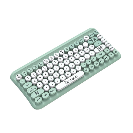 LANGTU LT700 85 Keys Wired Film Silent Punk Keyboard, Cable Length: 1.5m(Mint Green) - Wired Keyboard by LANGTU | Online Shopping South Africa | PMC Jewellery | Buy Now Pay Later Mobicred