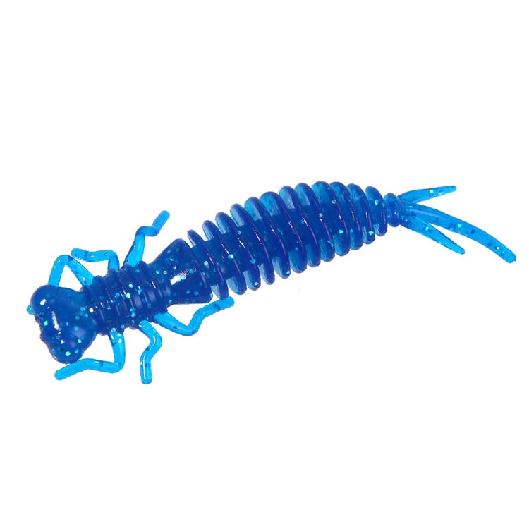 15 PCS 8-color Larvae Silicone Soft Bait Lure Bait, Size:75MM(Blue) - Fishing Lures by PMC Jewellery | Online Shopping South Africa | PMC Jewellery