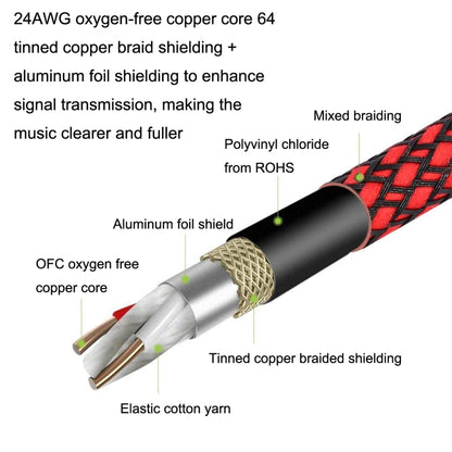 8m Red and Black Net TRS 6.35mm Male To Caron Female Microphone XLR Balance Cable - Microphone Audio Cable & Connector by PMC Jewellery | Online Shopping South Africa | PMC Jewellery | Buy Now Pay Later Mobicred