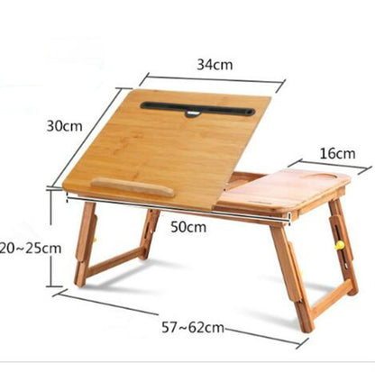 Nanzhu Folding Computer Table Bed Card Slot Laptop Table Simple Lazy Lift Computer Desk, Size:Medium 54cm(No drawers and no fans) - Laptop Stand by PMC Jewellery | Online Shopping South Africa | PMC Jewellery | Buy Now Pay Later Mobicred