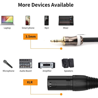 3.5mm To Caron Male Sound Card Microphone Audio Cable, Length:10m - Microphone Audio Cable & Connector by PMC Jewellery | Online Shopping South Africa | PMC Jewellery | Buy Now Pay Later Mobicred