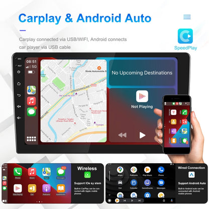 A3196 10 Inch Car Android Large Screen Navigation Central Control Screen 2+64G Player with CarPlay, Style:Standard+12Lights Camera - Car MP3 & MP4 & MP5 by PMC Jewellery | Online Shopping South Africa | PMC Jewellery | Buy Now Pay Later Mobicred