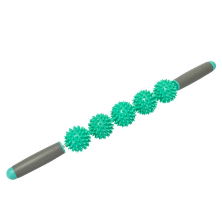 5 Ball Muscle Massage Relax Hedgehog Ball Yoga Stick Roller Stick(Green  ) - Yoga Blocks by PMC Jewellery | Online Shopping South Africa | PMC Jewellery