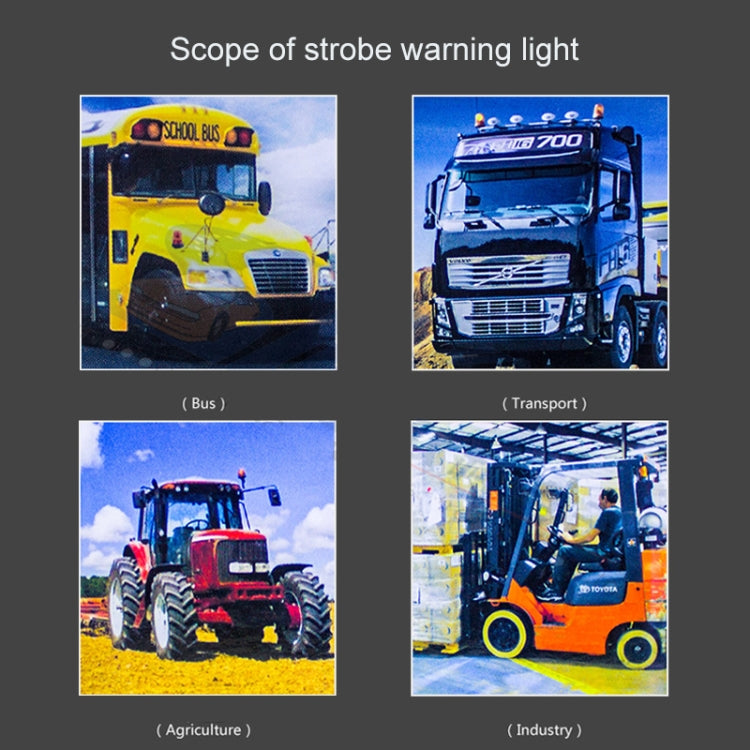 10-110V Forklift Warning Lights Strobe School Lights Traffic Construction LED Roof Engineering Vehicles Flash Lights - Warning Lights by PMC TechLife | Online Shopping South Africa | PMC TechLife | Buy Now Pay Later Mobicred